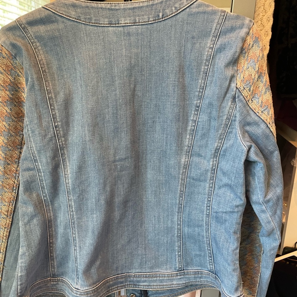 White House Black Market denim and tweed Jacket. NWT - Picture 5 of 5
